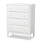 Baxton Studio Naomi and Transitional White Finished Wood 4-Drawer Bedroom Chest 168-10824 - alternate 1